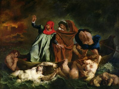 Dante and Virgil in the Underworld by Ferdinand Victor Eugene Delacroix